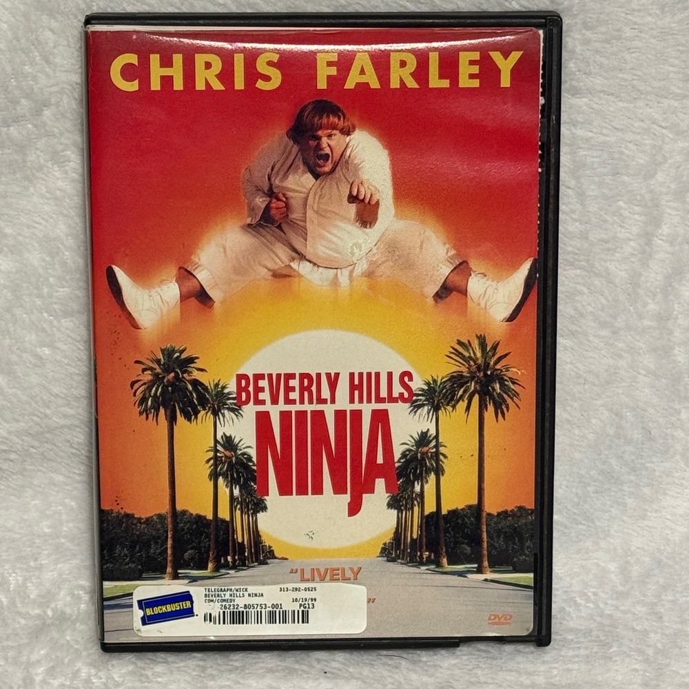 Beverly Hills Ninja Chris Farley Comedy DVD Movie Blockbuster Case